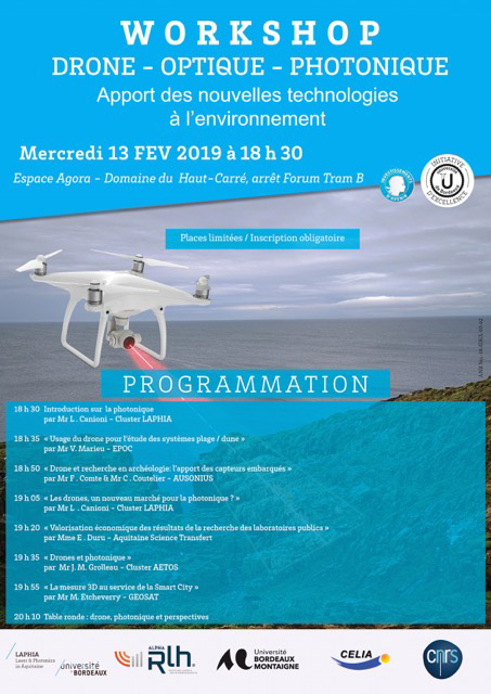 Workshop Drone - Optique - Photonique : Application des nouvelles technologies à l’environnement.